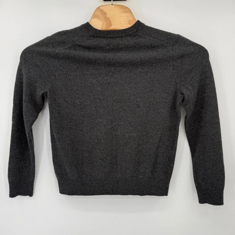 Banana Republic Sweater Mens L Grey Extra Fine Merino Wool V-Neck Solid Knit